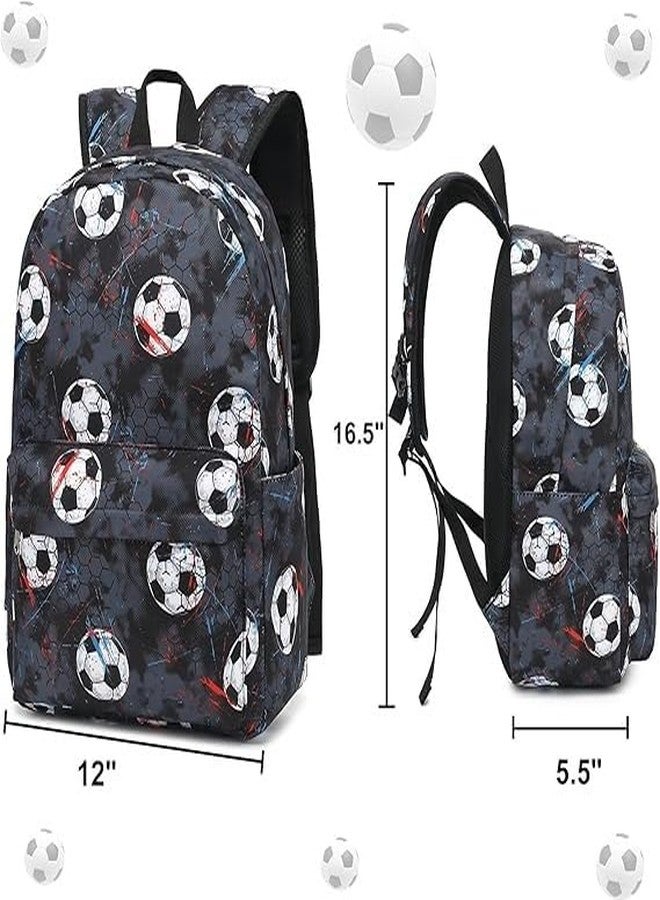 QBLYN 16-Inch Kids Backpack for Boys & Girls,Preschool Backpack for Kids Girls Small Backpack Purse Kindergarten School Book bags for Toddler Travel,Perfect for School Backpack (Soccer) - Image 3